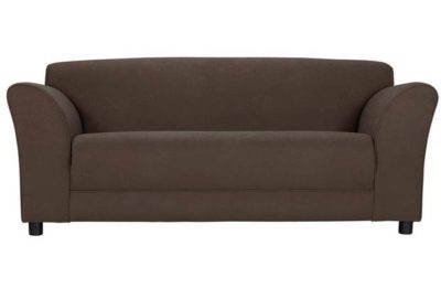 HOME Jenna Large Fabric Sofa - Chocolate